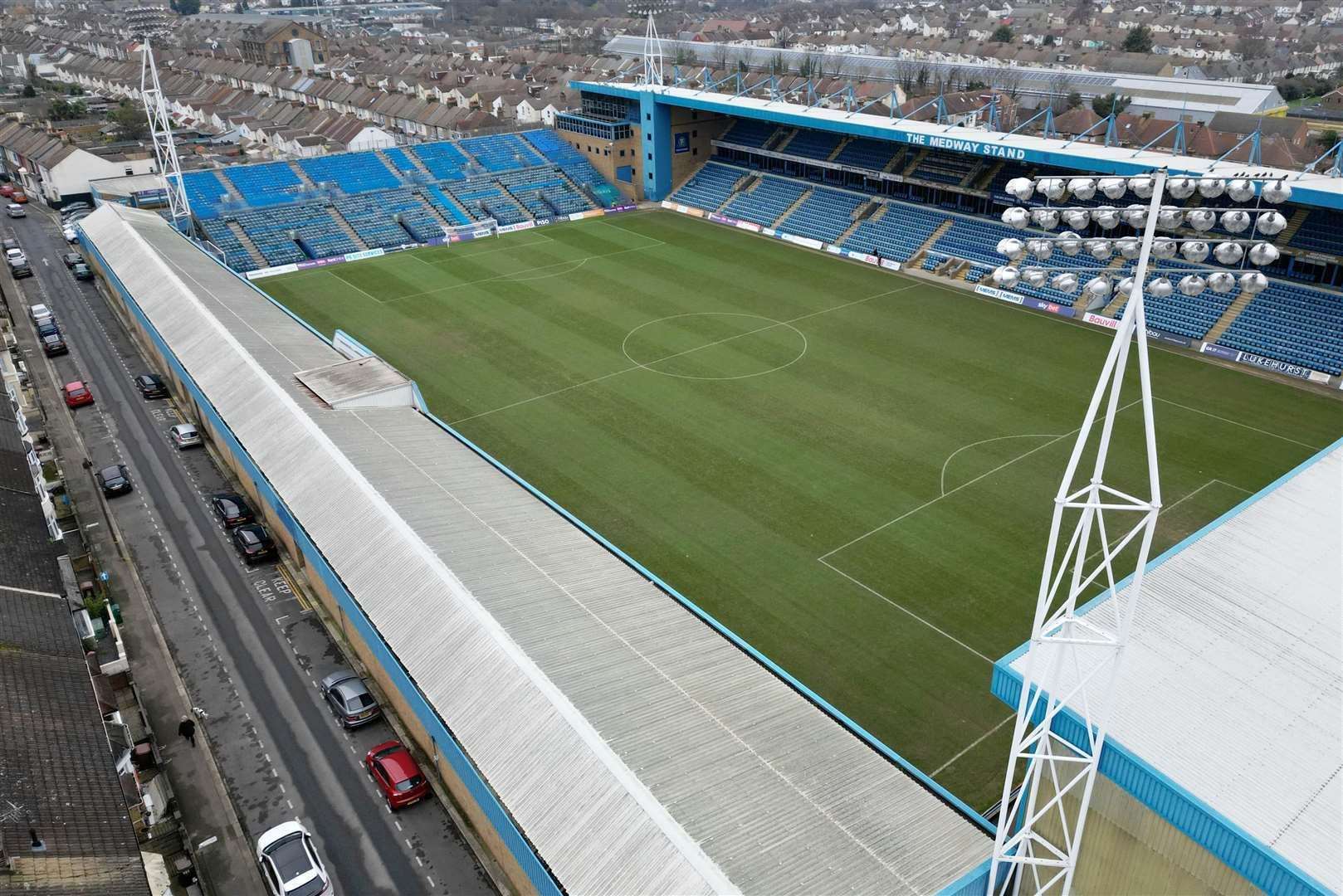 Gillingham's Priestfield Stadium undergoing changes over the summer including the addition of a jumbotron, LED advertising boards, new club shop and ticket office