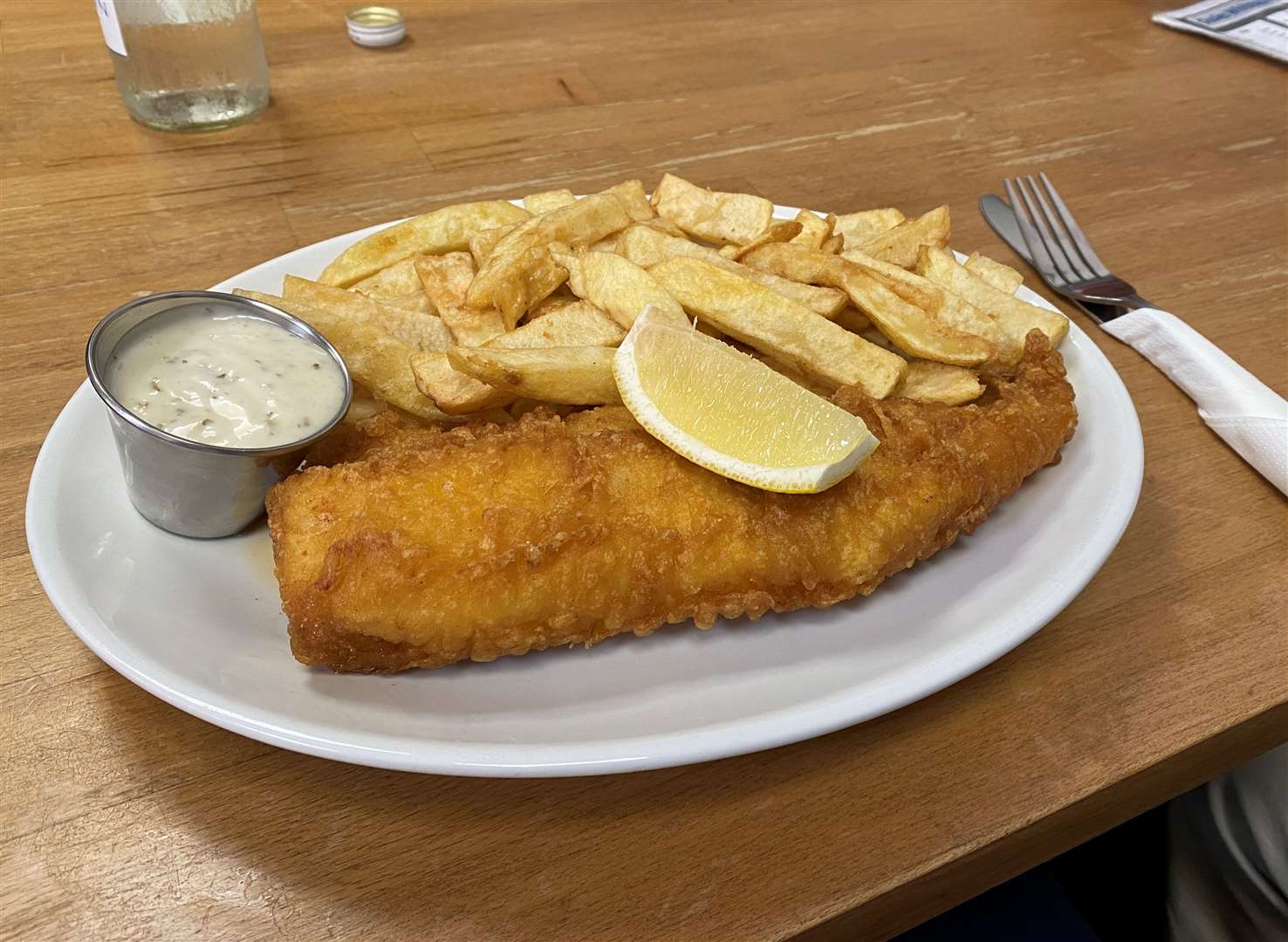 Ossie's Fish Bar in High Street, Whitstable, serves up a delicious plate of fish and chips