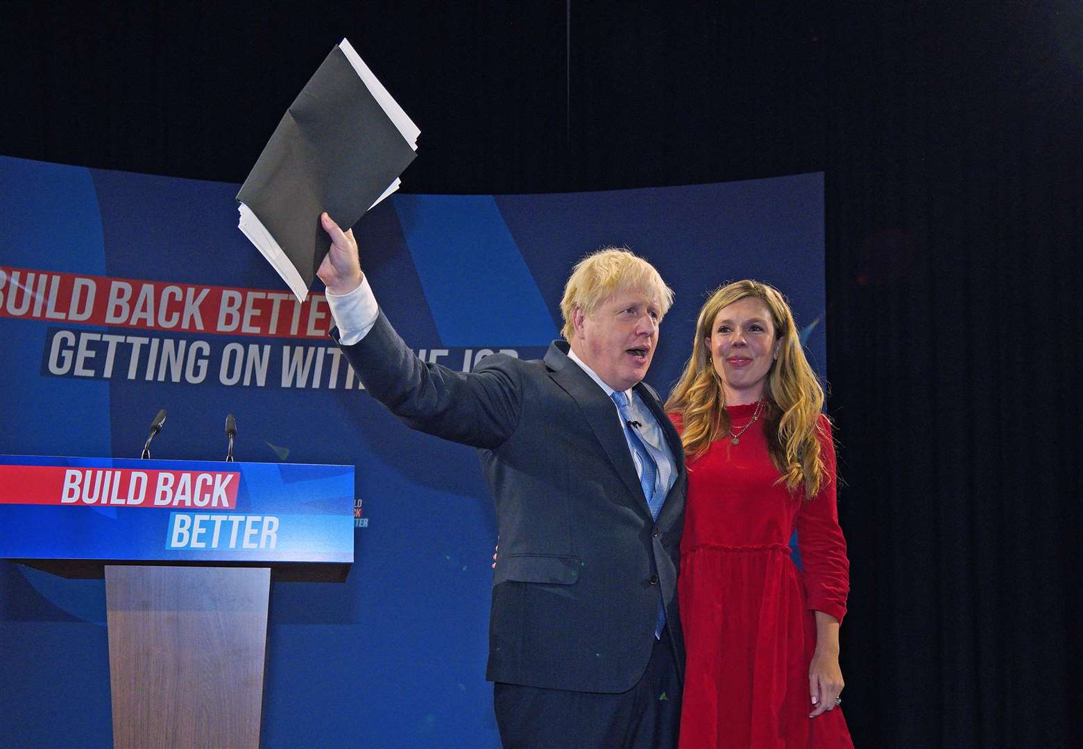 Boris Johnson and his wife Carrie were both fined for attending a birthday celebration for the PM during the 2020 coronavirus lockdown (Peter Byrne/PA)