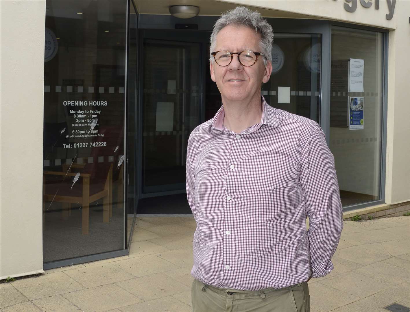 Herne Bay Sta Annes Surgery is merging with William street surgery.Dr Simon Dunn outside the surgery.Picture: Paul Amos. (52210561)