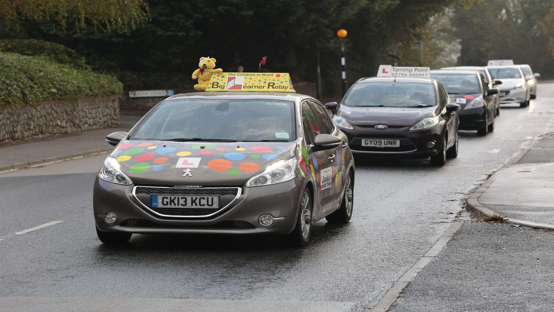The learner cars made their way through Maidstone on the weekend