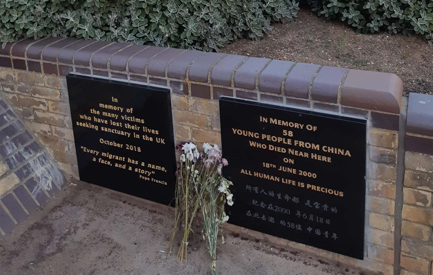 The now-twin memorial at Dover