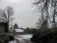 Snow showers fall in Brenchley Gardens, Maidstone