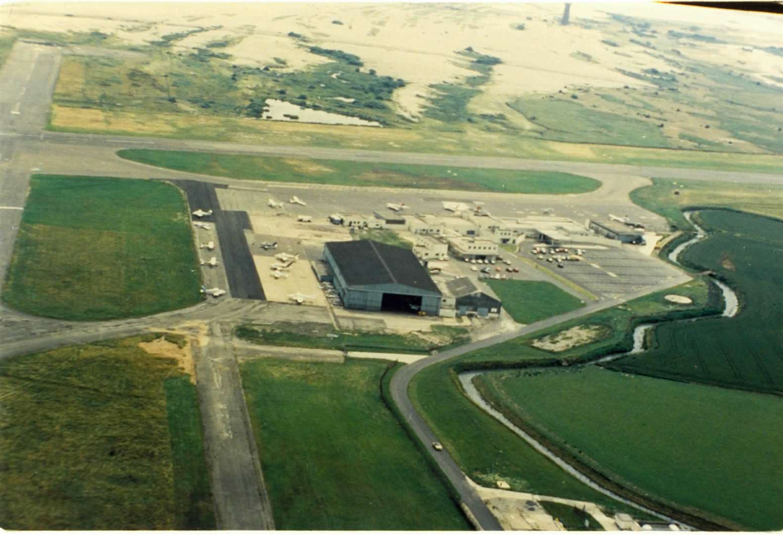 Aerial view of Lydd airport in 1991