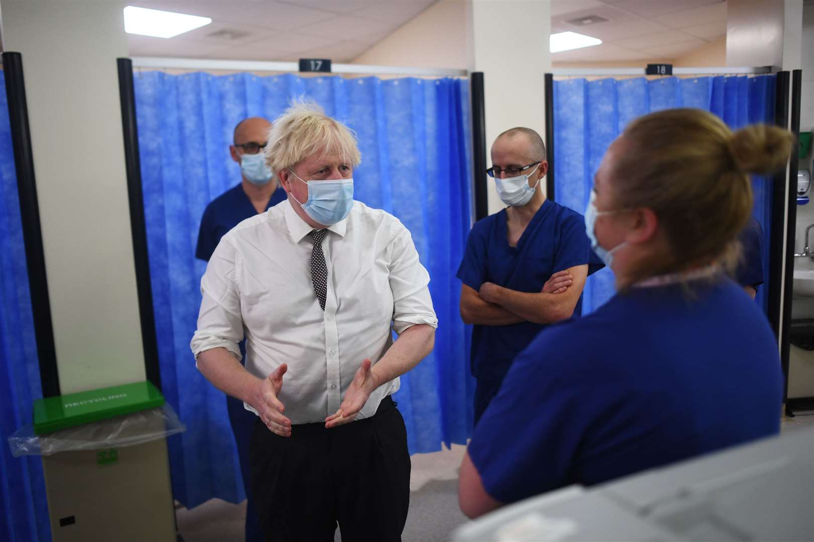 No 10 said Boris Johnson was unable to get back in time after visiting Hexham General Hospital (Peter Summers/PA)