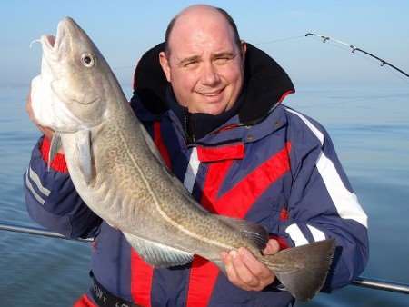 Jason White got plenty of joy in the deep waters off Sheppey