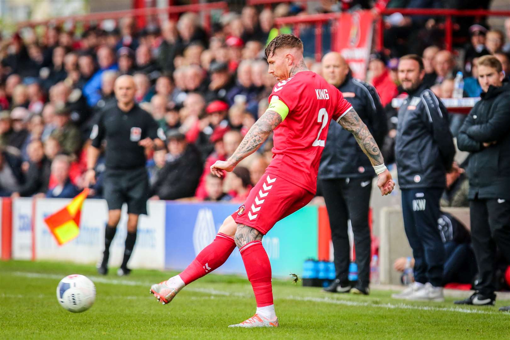 In action for Ebbsfleet United at Stonebridge Road Picture: Matthew Walker