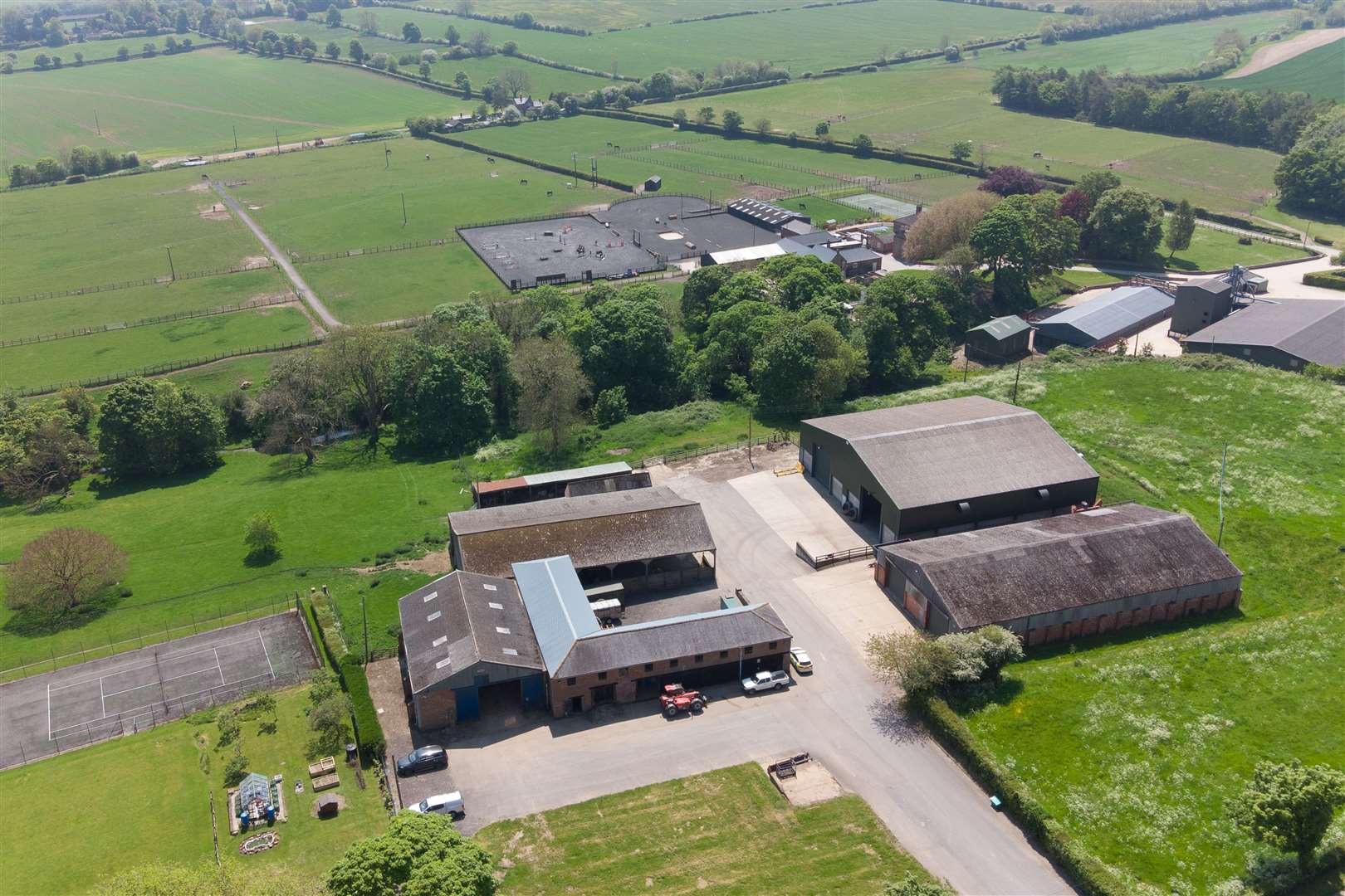 A view of Hallington House Farm on the outskirts of Louth, Lincolnshire, after a man was detained by officers (Joe Giddens/PA)