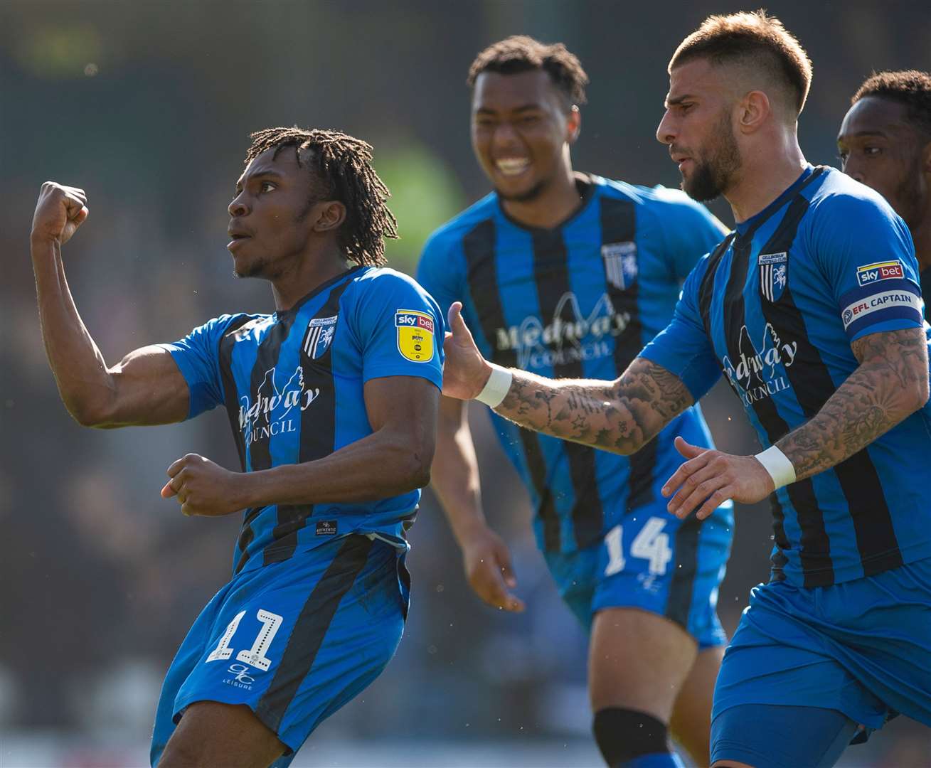 Regan Charles-Cook celebrates his equaliser in Good Friday's 3-1 win over Plymouth Picture: Ady Kerry