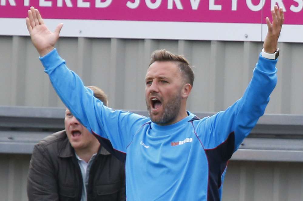 Stones boss Jay Saunders wants plenty of noise at the Gallagher on Sunday Picture: Andy Jones