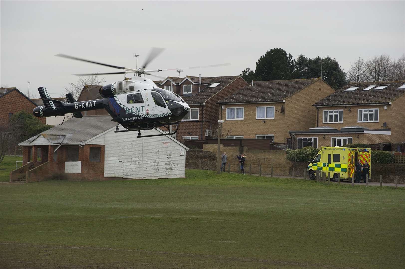 An air ambulance took Mr Davies to King's College Hospital in London