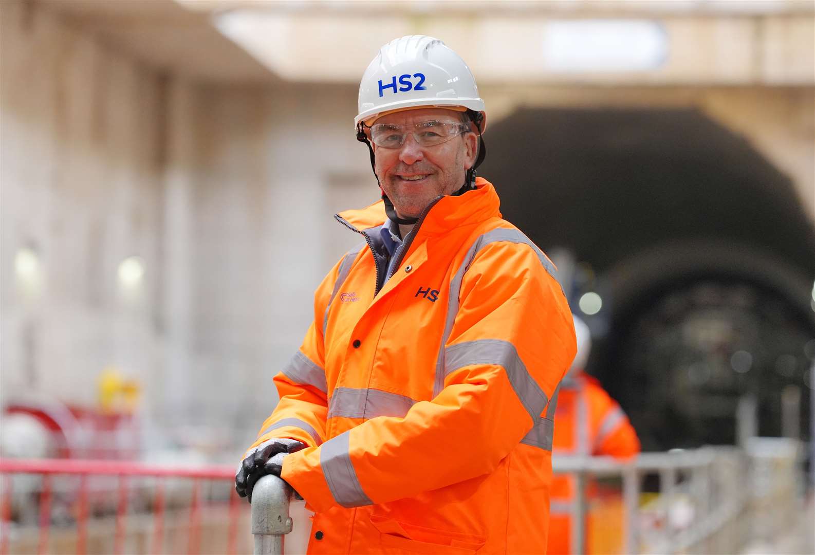 Mark Wild visited the Old Oak Common site during his first day as HS2 CEO (Jonathan Brady/PA)