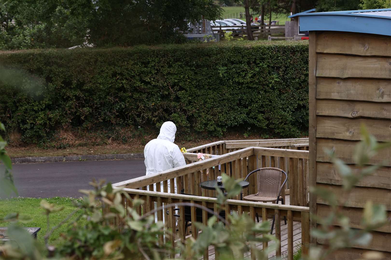 Forensic officers at the scene of the stabbing (Liam McBurney/PA)