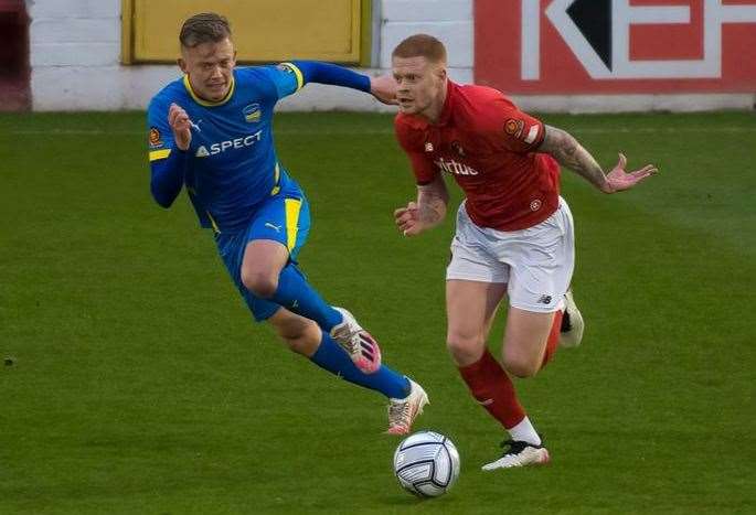 Ebbsfleet midfielder Will Wood in action earlier this season. Picture: Ed Miller/EUFC (54572434)