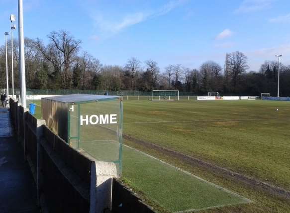 Phoenix Sports' home ground on Mayplace Road East in Bexleyheath