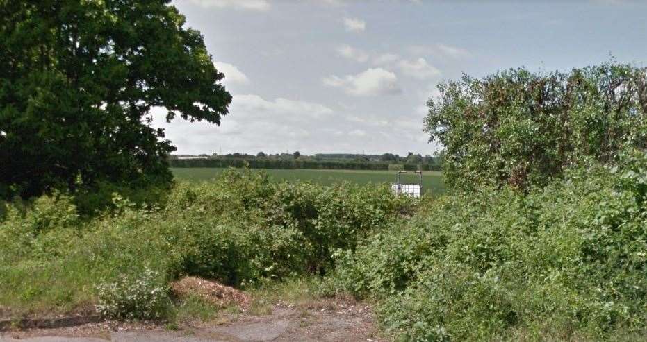 The site of the proposed housing development seen from Kiln Barn Road, Ditton. Picture: Google Street View