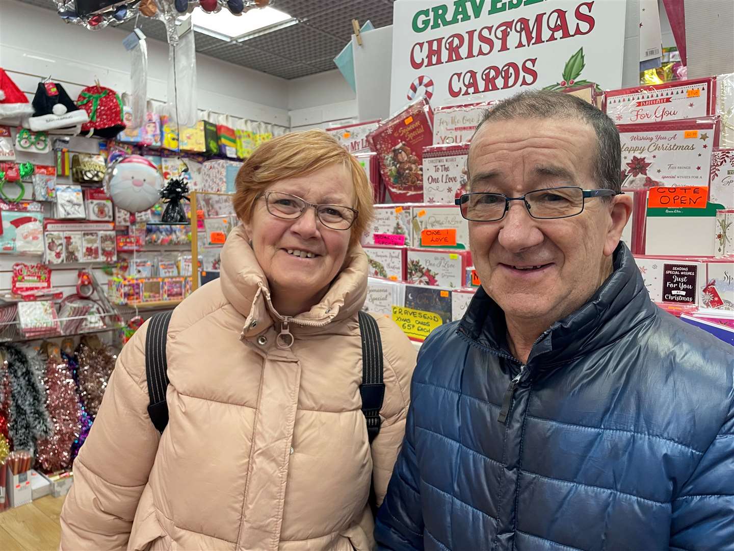 From left: Diana and David Hawkins said they still send Christmas cards