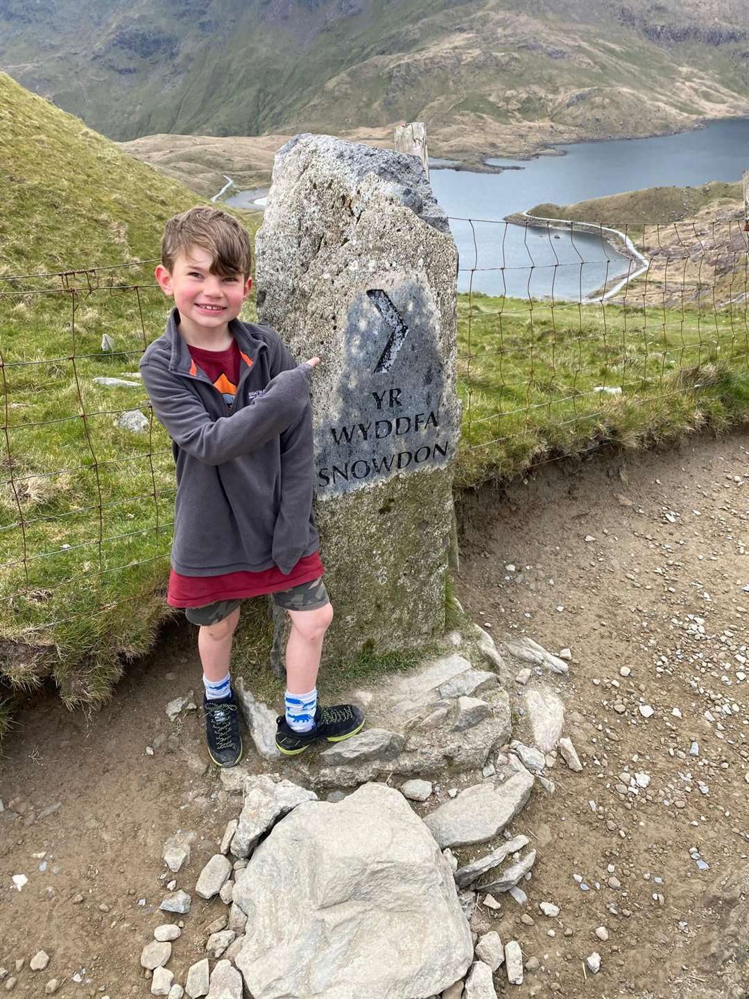 Gabriel said his favourite mountain to climb when on practice hikes has been Snowdon (Emily Fares/PA)