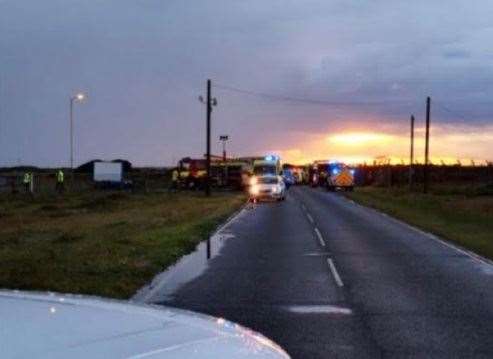 Serious crash at Dungeness. Picture@ @CNCDungeness (9577678)