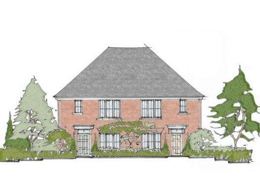 Artist's impression of one of the houses planned for Cauldham Lane, Capel-le-Ferne. Picture: Clague Architects