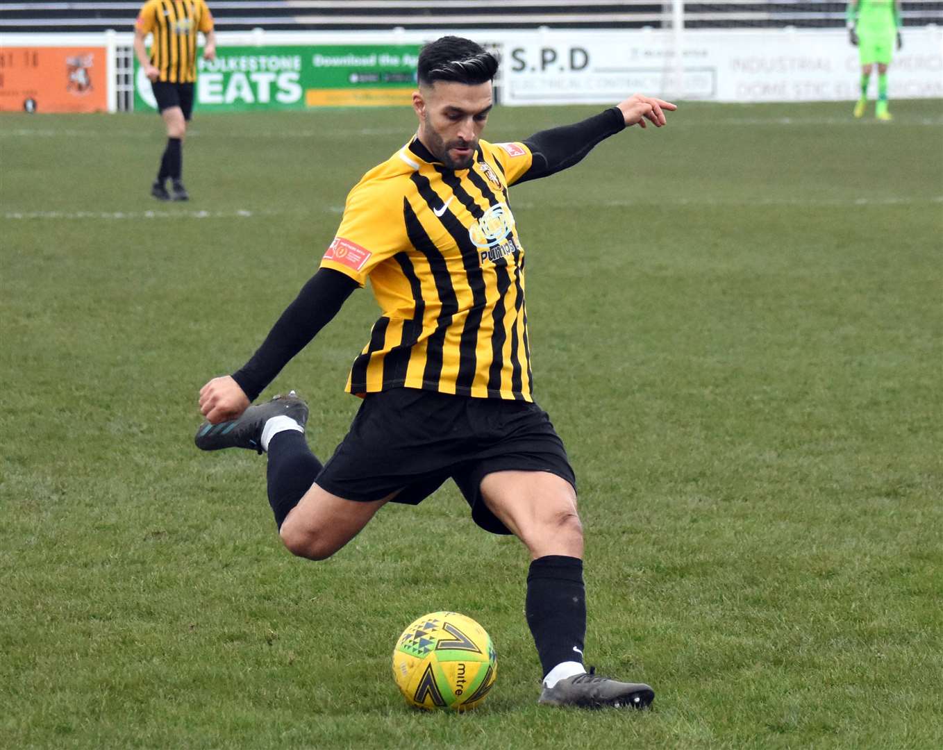 Kieron McCann, formerly of Folkestone, Margate and Sittingbourne, has joined Faversham. Picture: Randolph File