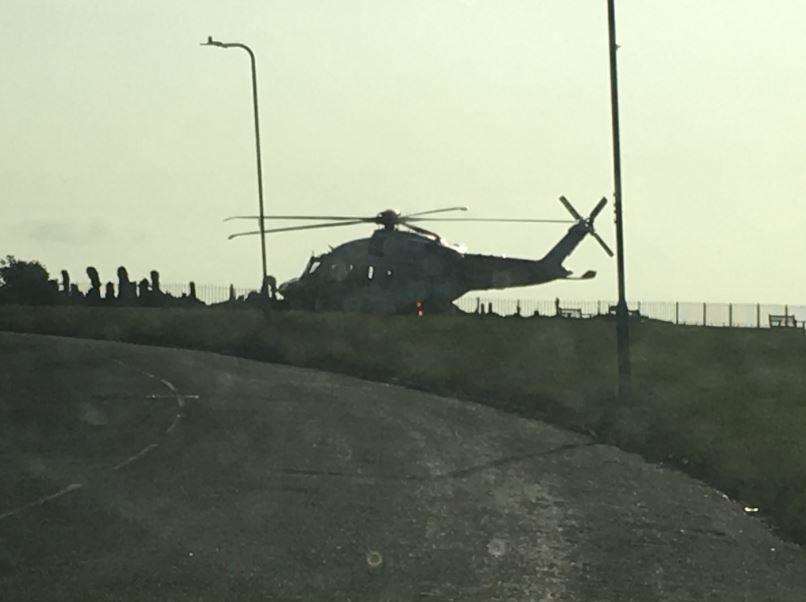 The Coastguard's helicopter was joined by police and paramedics at an ongoing incident in Dumpton Gap, Ramsgate (2441563)