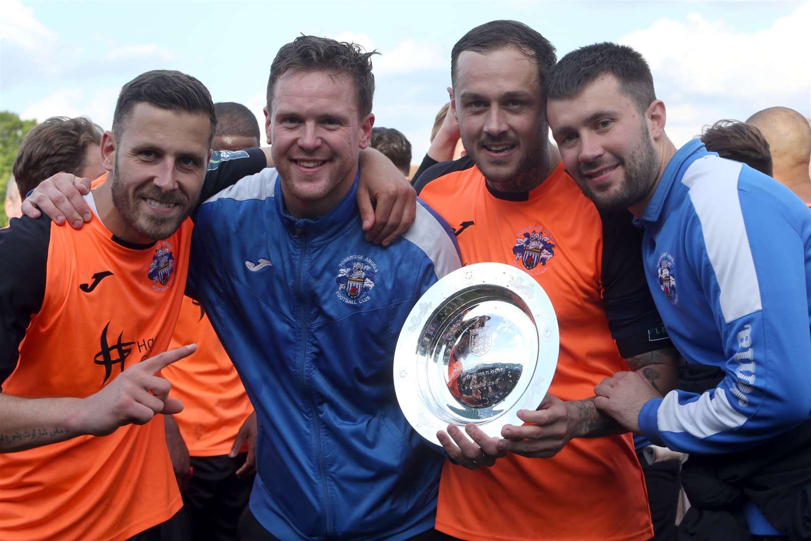 Craig Stone (left) won promotion with Tonbridge Angels last season Picture: David Couldridge