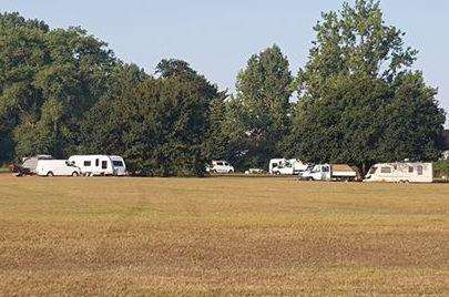 Travellers have pitched up at Mote Park in Maidstone