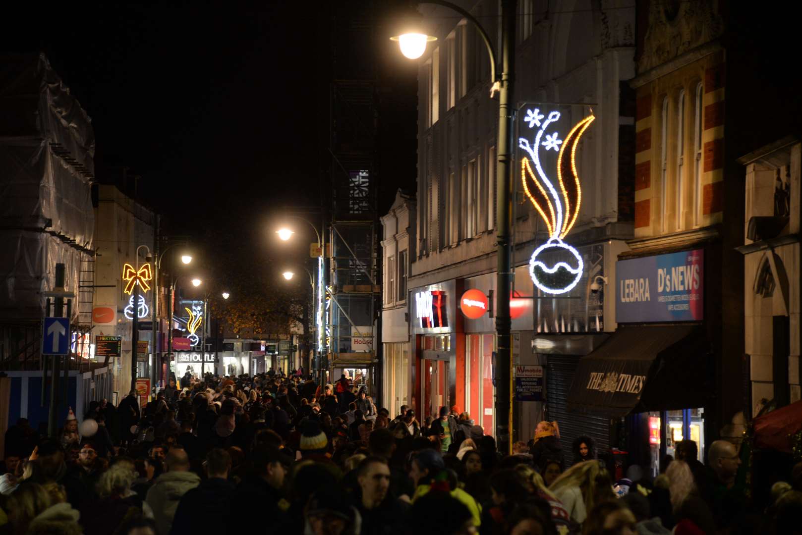 Christmas lights in Chatham. Picture: Chris Davey