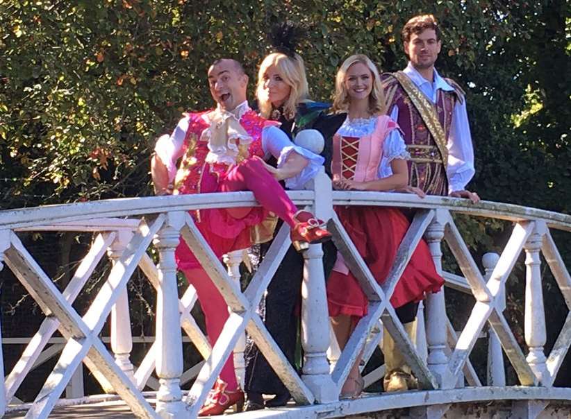 Louie Spence, Michelle Collins, Jayne Wisener and Luke Kelly who will all star in Cinderella at the Orchard Theatre, Dartford