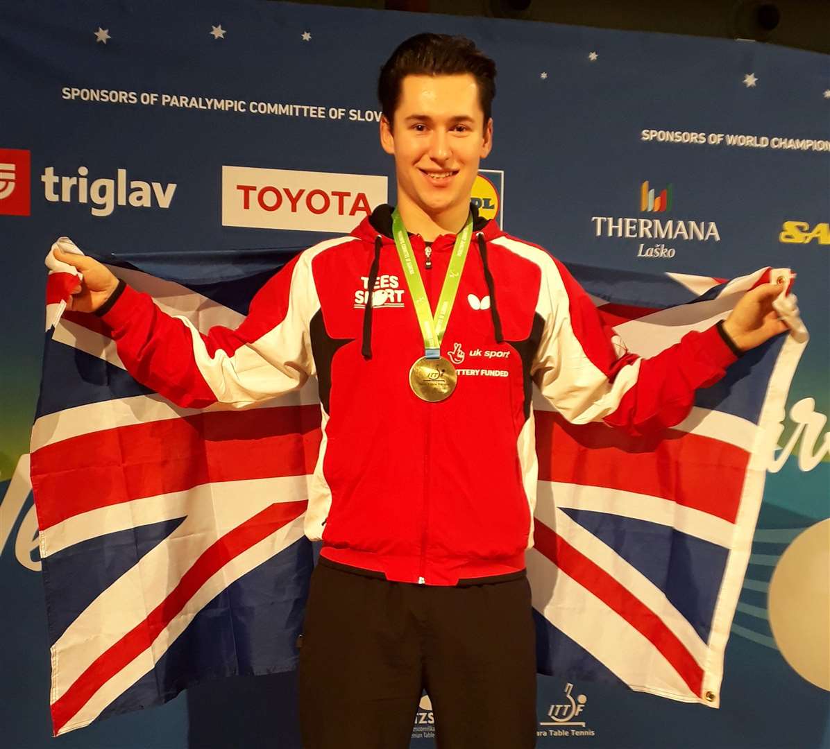 Ross Wilson with his gold medal