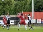 Omari Coleman challenges for the ball. Picture: ANDREW CRITCHELL