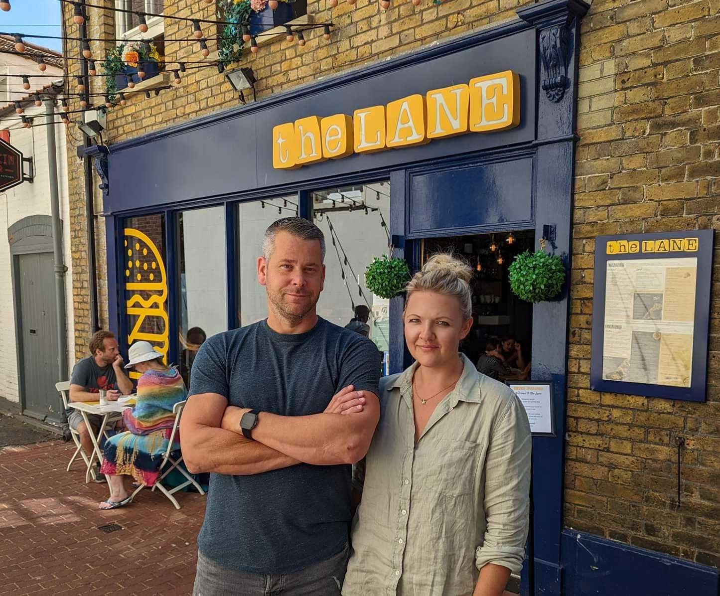 Chris and Anna Vidler, owners of The Lane cafe and restaurant in Deal. Picture: The Lane, Deal