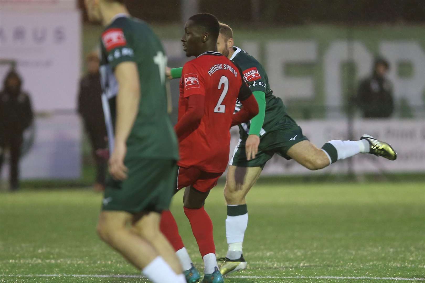 Matt Bodkin pulls a goal back for Ashford straight after half-time. Picture: Ian Scammell