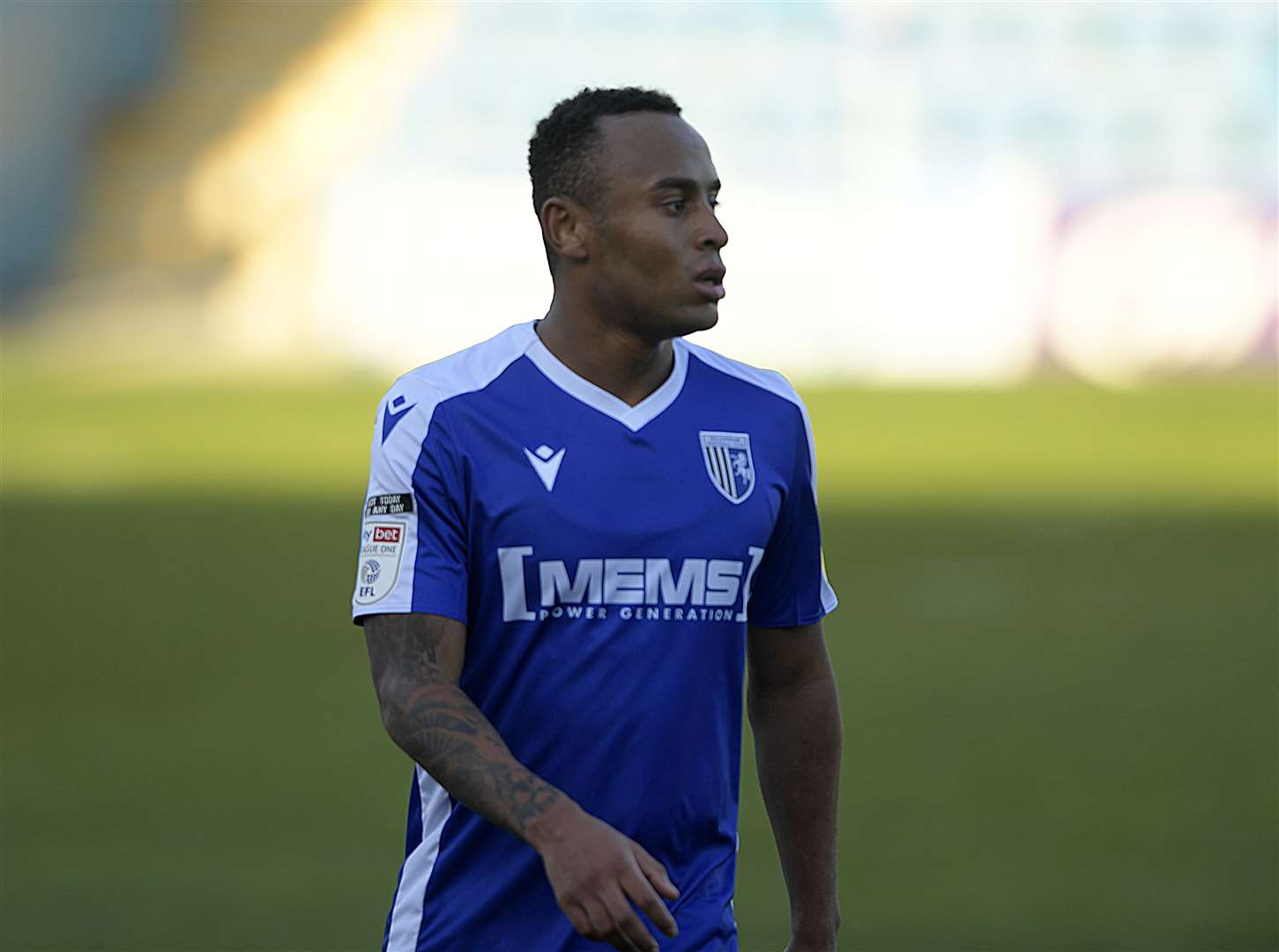 New loan signing Tyreke Johnson on his debut for Gillingham Picture: Barry Goodwin