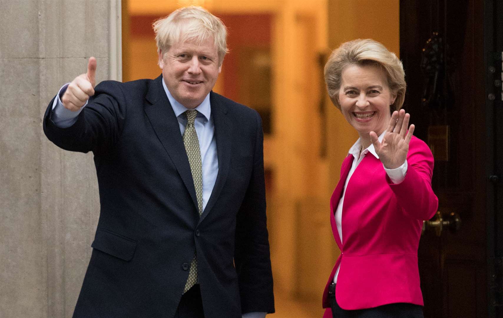 Boris Johnson and EU Commission president Ursula von der Leyen at a recent meeting (Stefan Rousseau)