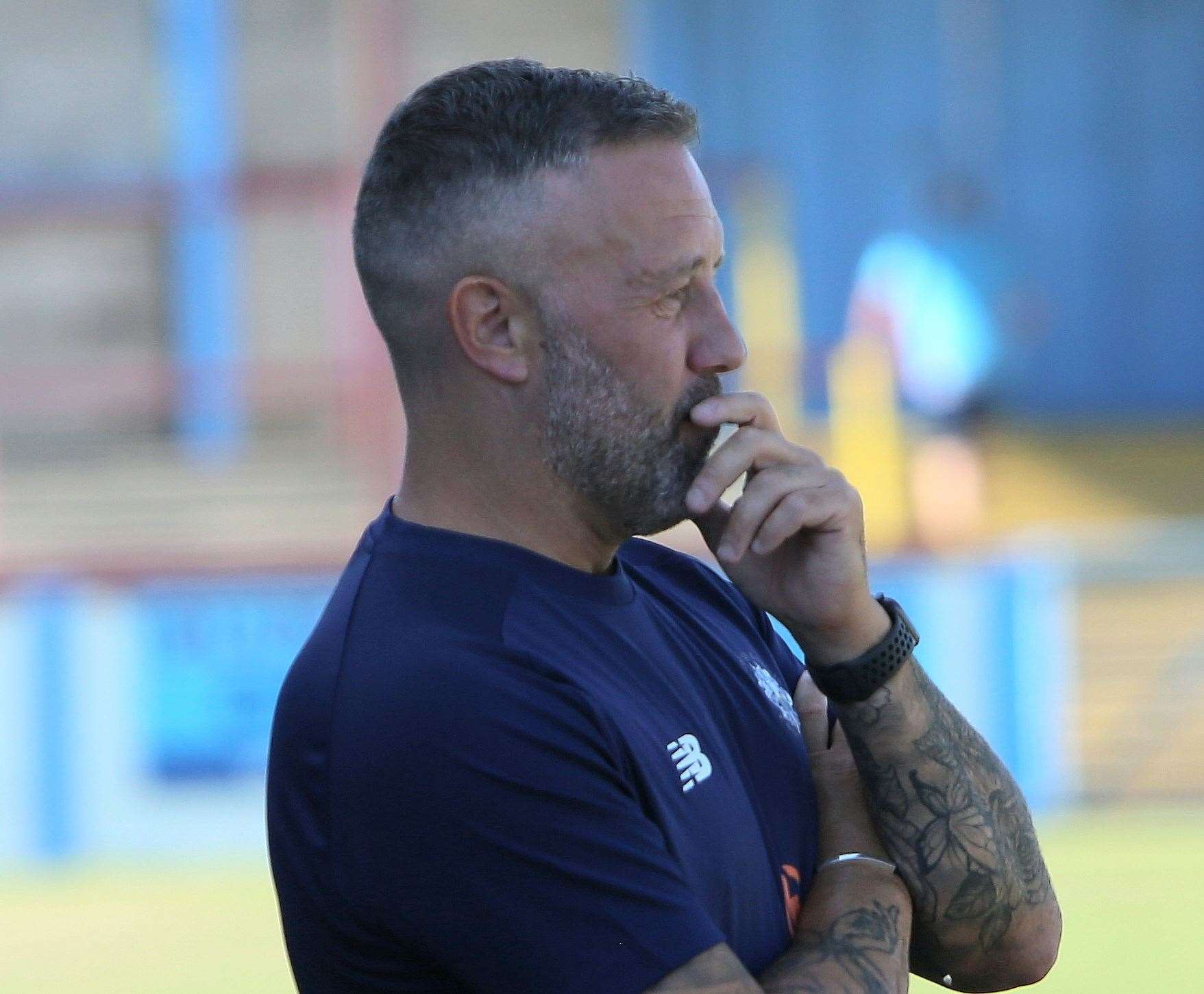 Tonbridge Angels manager Jay Saunders. Picture: David Couldridge