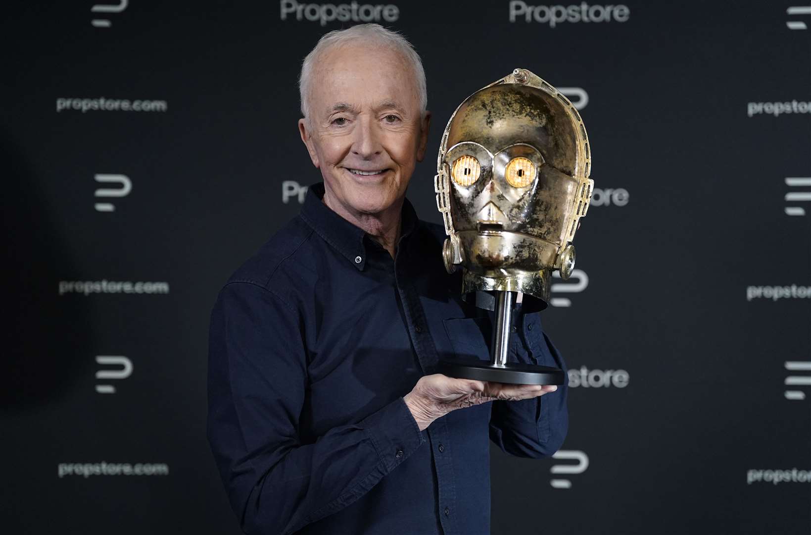 Anthony Daniels with his C-3PO head (Andrew Matthews/PA)