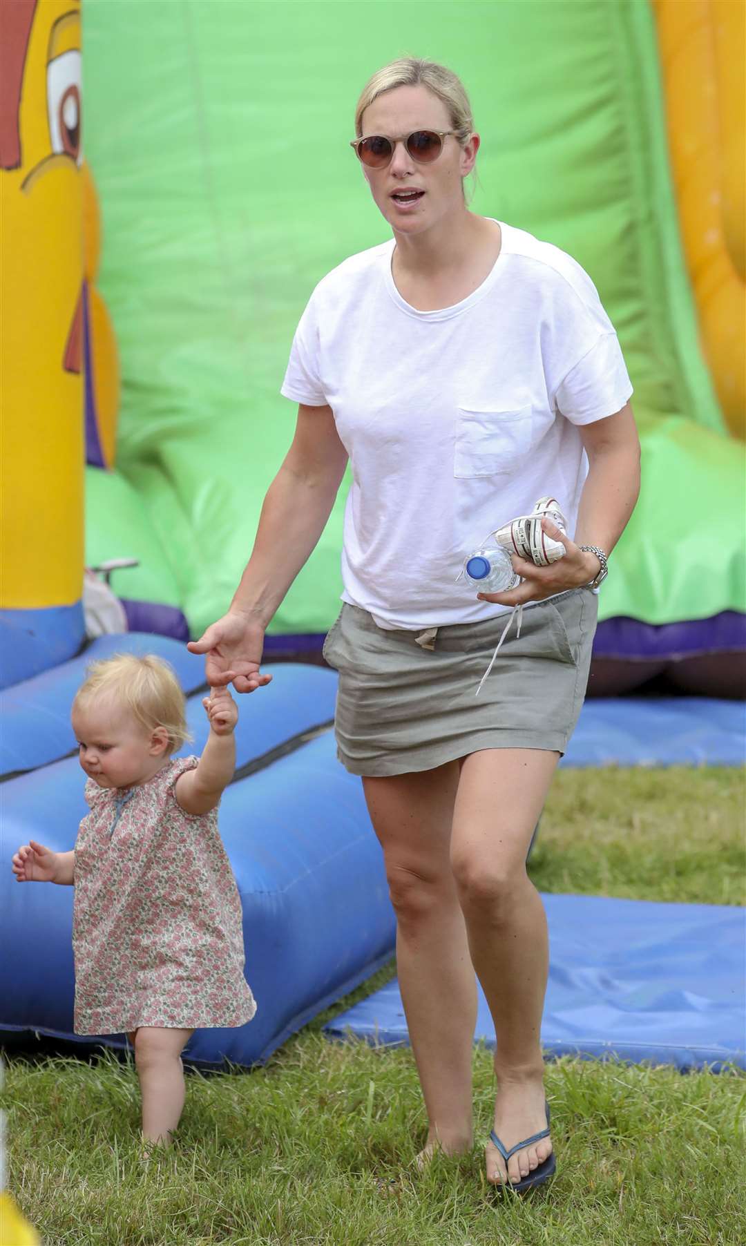 Zara Tindall with her baby daughter Lena in 2019 (Steve Parsons/PA)