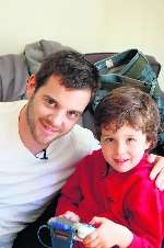 Danny Price, five, with Mike Skinner of The Streets