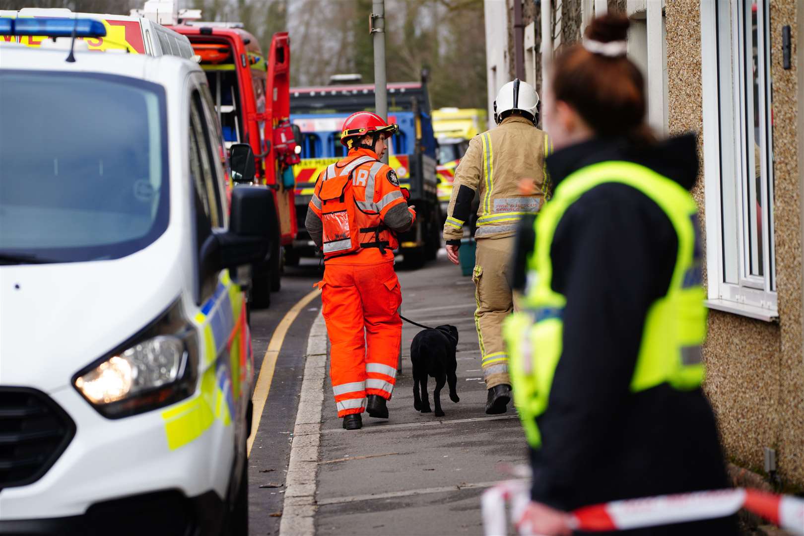 Neighbours have been unable to return to their homes while safety checks are carried out (PA)