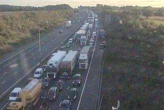 Traffic approaching the Dartford Tunnel. Picture: Highways England