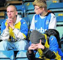 Gillingham fans at the final whistle