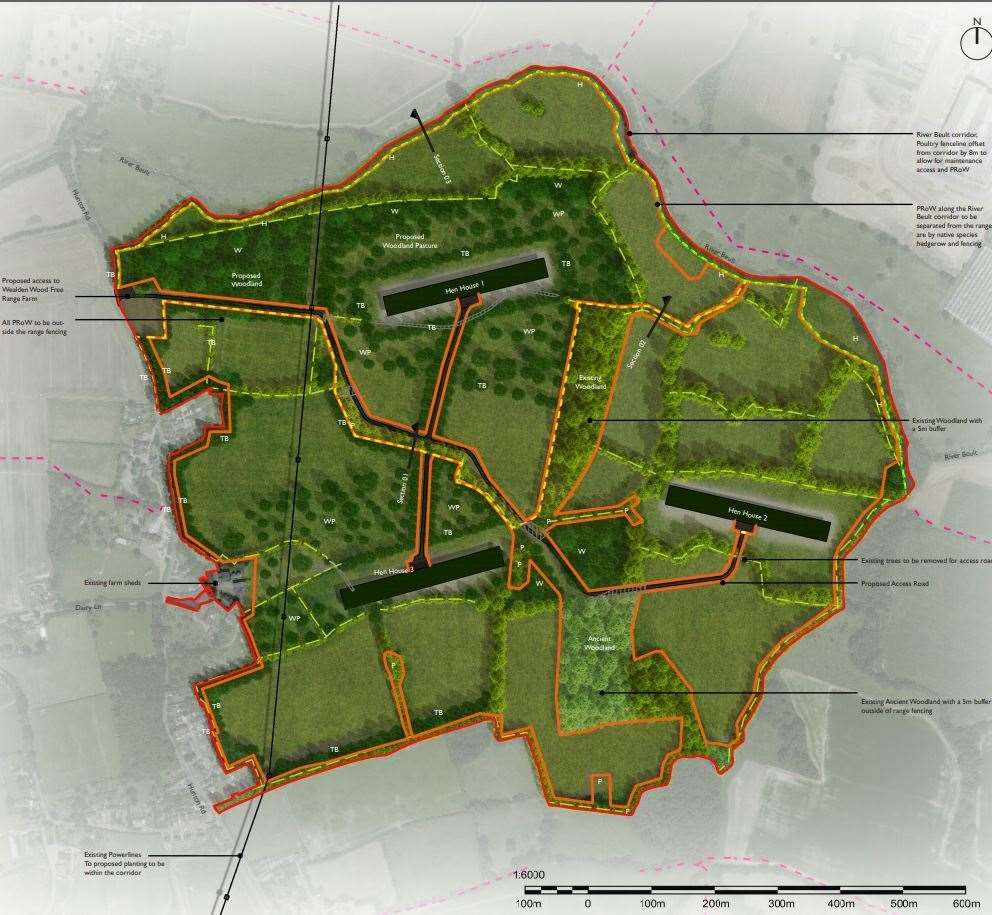 The masterplan drawing of the site at Chainhurst