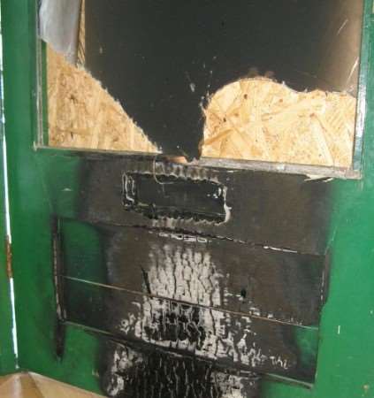 The burned letter box