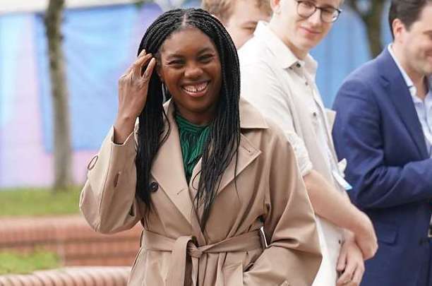 Kemi Badenoch, arriving on the eve of the Conservative Party annual conference. Picture: Stefan Rousseau/PA