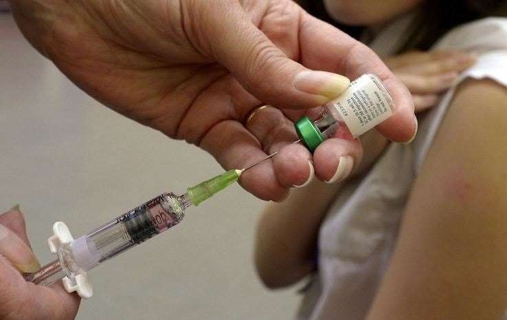 A child being given a vaccination. Stock image