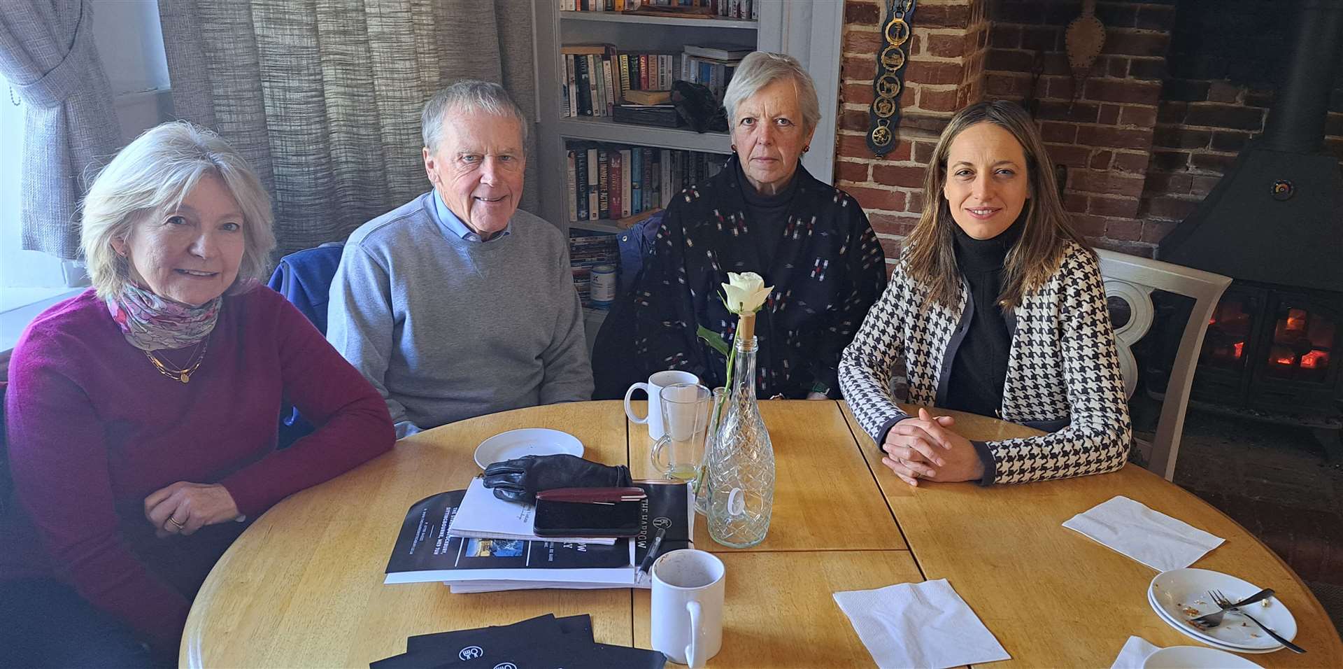 Anne Southern, Chris Porter, Penny Spearman and Helen Whately MP at the pub