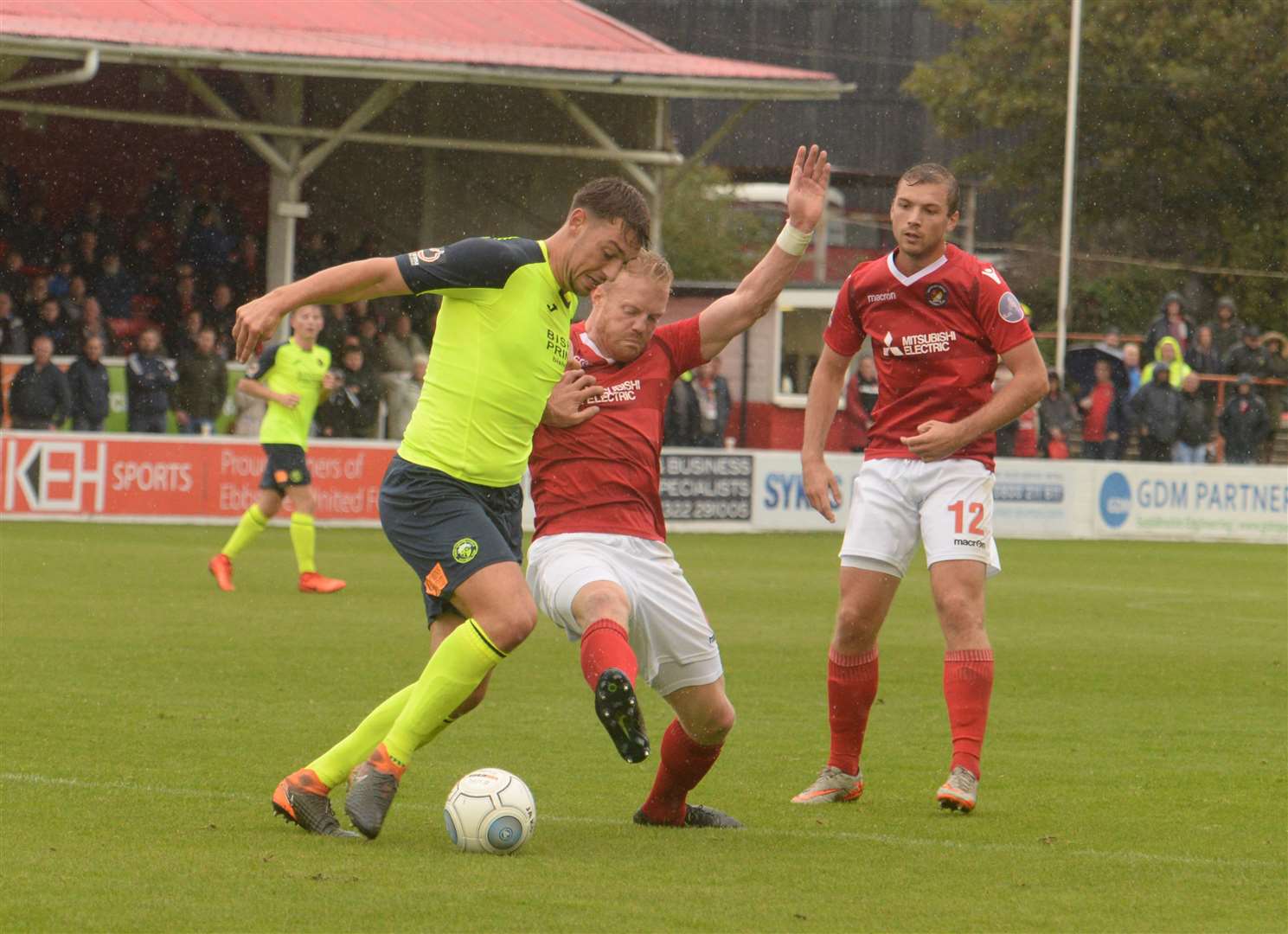 Kenny Clark challenges for the ball Picture: Chris Davey