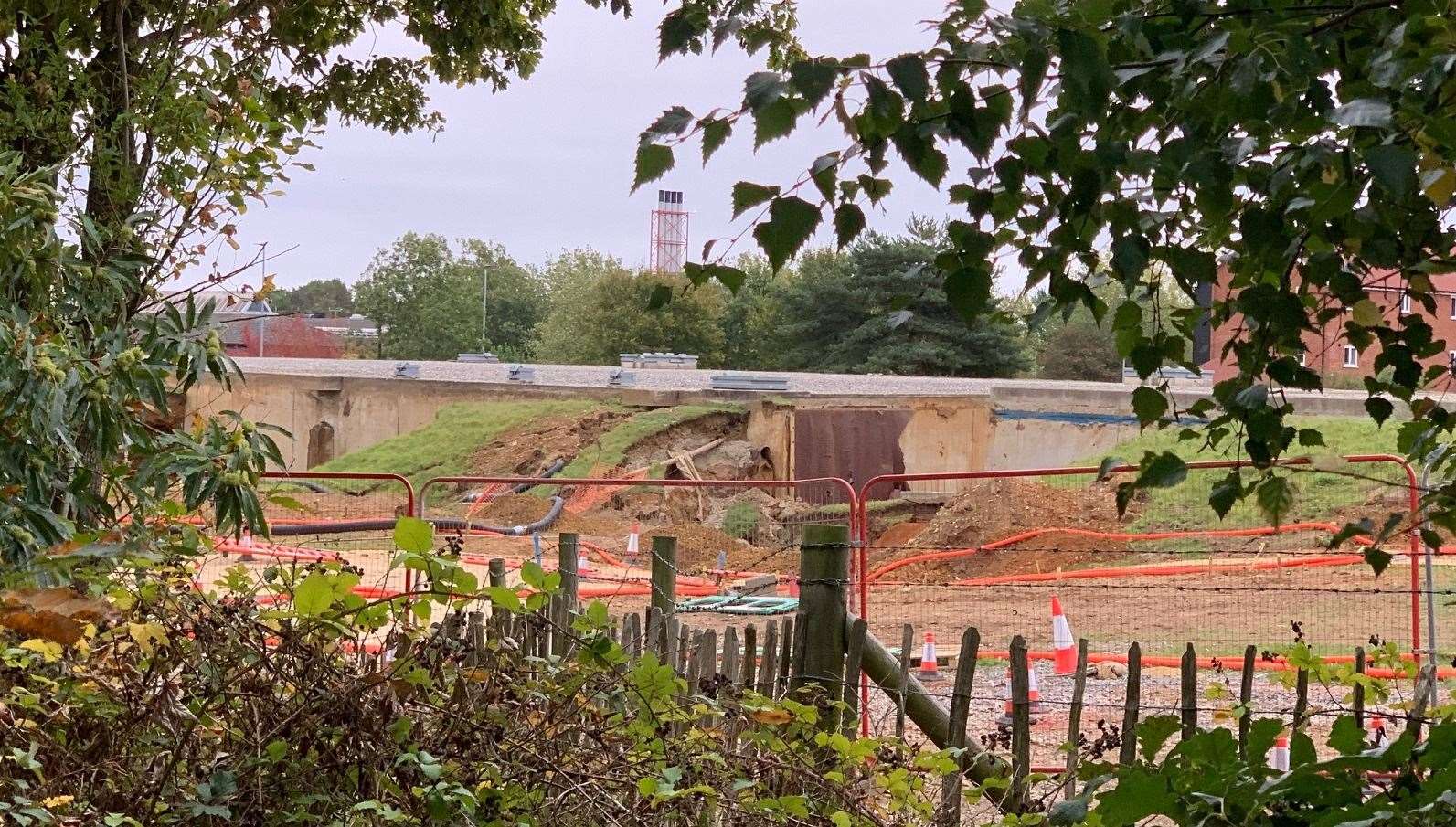 Sinkholes appeared in Barming near Maidstone at the weekend